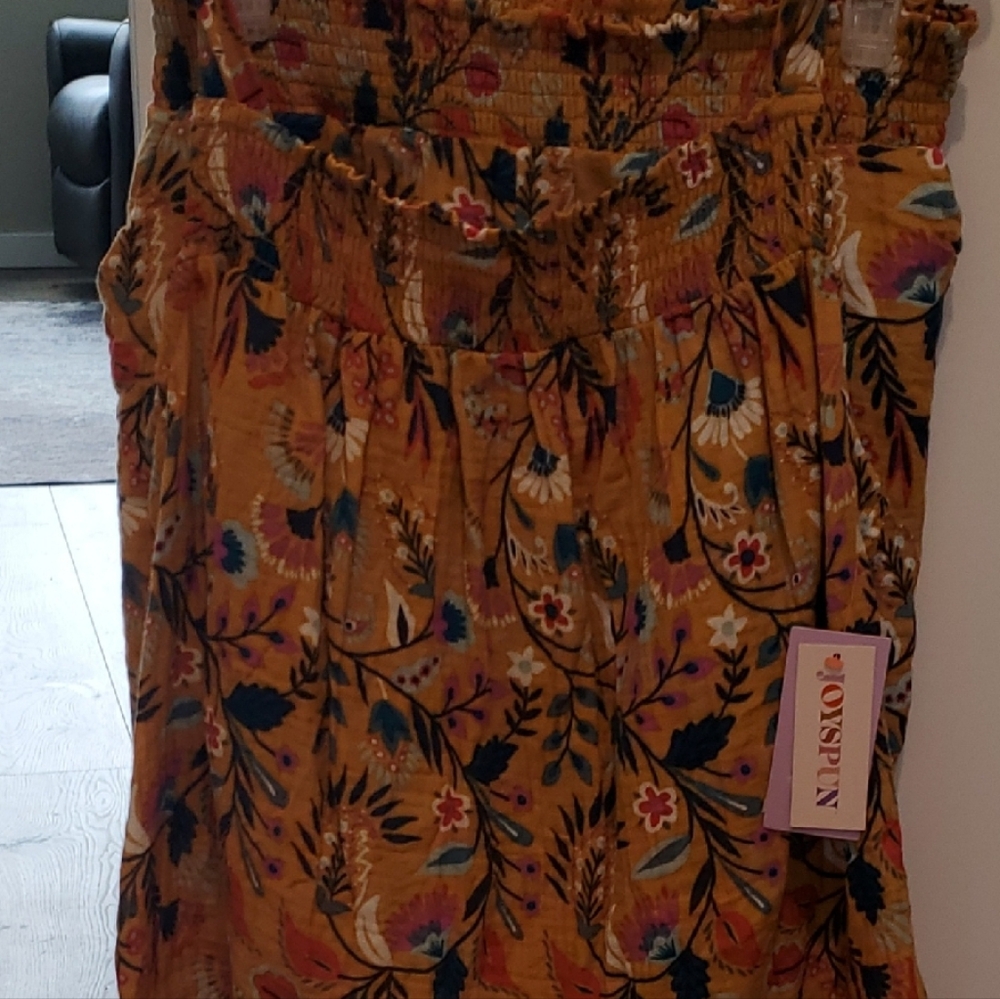 Joyspun Women's High Waist Floral Shorts - Mustard